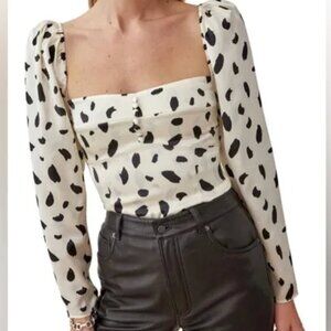 EUC Reformation 100% Silk Abigail Top